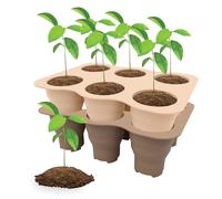 Kivinia Seed Starter Trays, 2 Pack 6 Cells Seed Starter Kit, Silicone Plant Germination Trays Gardening Starter Kit, Reusable Seed Starter Tray for Plant Germination, Seeds Growing