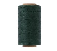 KIVISIN Heavy Duty Round Waxed Thread 0.8mm, 218 Yards, Dark Green, Bonded Thick Polyester Wax Coated Cord for Leather Sewing, Upholstery, Whipping Twine, Basket Weaving and Macrame Making