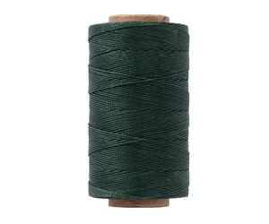 KIVISIN Heavy Duty Round Waxed Thread 0.8mm, 218 Yards, Dark Green, Bonded Thick Polyester Wax Coated Cord for Leather Sewing, Upholstery, Whipping Twine, Basket Weaving and Macrame Making