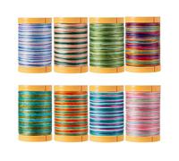 KIVISIN Variegated Waxed Thread 8 Vibrant Color, 0.5mm Wax Coated String 82Yards/Spool, Polyester Wax Cord for Micro Macrame, Bracelets Braiding, Jewelry Making, Beading, Knoting and Kumihimo