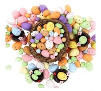 Kivivaka 100 Pack Small Polystyrene Eggs Multicolour for Kids Art Projects Spring Wreath Making Table for décor 2.5cm(Media)