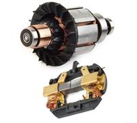 Kivivaka 18V for Rotor Motor Armature with Carbon Brush Holder DCH243 DCH253 DCH143 DCD931 Drill Repair Parts 2-Piece Set