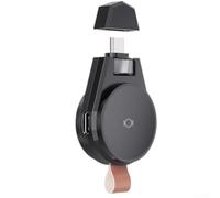 Kivivaka 2-in-1 Fast Wireless Charger for Galaxy Watch 8 Compact | Dual function design, fast wireless speed, compact 7x4x2cm, fits pocket bag, black ABS finish