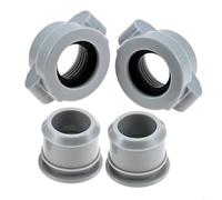 Kivivaka 2 Pack Grey Water Pipe Coupling for Coleman Spas Screw Nut Connector Kit with Washers for B and C Pipes Easy Installation