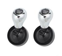 Kivivaka 2 Pack Metal Car Push Start Button Cover, Alloy Ignition Switch Decorative Ring with Double-Sided Tape for Round Flat Buttons, Matte Gray(Silver)