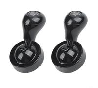 Kivivaka 2 Pack Metal Car Push Start Button Cover, Alloy Ignition Switch Decorative Ring with Double-Sided Tape for Round Flat Buttons, Matte Gray(Black)