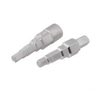 Kivivaka 2 Pack Stepped Radiator Spanner Set 10-21mm, 1/2 Inch Drive Socket Adaptor for Ratchet Handle, Carbon Steel Tool for Valve Nipple and Tank