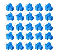 Kivivaka 20pcs Trim Potentiometer Set 1K 10K 50K 100K Ohm Variable Resistors with Blue Knob Robotics Industrial Control(10K)