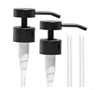 Kivivaka 28/400 Thread Stainless Steel Soap Pump 2 Pack, Rustproof Replacement for 8oz 16oz Bottles, 360 Degree Rotatable(Black)