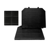 Kivivaka 2pcs Replacement Charcoal Filter CIARRA CBCF004, 49036641 Cooker Hood, Efficient Odour Removal, Install, 257x215x13mm for Black