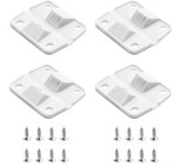 Kivivaka 4 Pcs Plastic Camping Cooler Hinges with Screw Latch Kit for Coleman Coolers, Replacement Parts for Outdoor Storage
