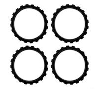 Kivivaka 4-Piece Solid Rubber Wheel Tires Replacement for Roomba 500 600 700 800 900 E5 E6 I7 Robot Vacuum Cleaner, Hard-Wearing and Deep Tread