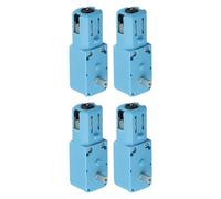 Kivivaka 4Pcs DC 3V-6V Metal Gear Motor, 110 RPM, 90:1 Ratio, Single Shaft, Blue Plastic Casing, Suitable for Robotics Projects