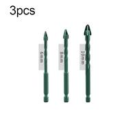 Kivivaka 6-10mm Eccentric Drill Bit Set for Tile, Glass, and Concrete Drilling, High-Strength Metal, 6.35mm (1/4 Inch) Shank, 3/4/5/6 Pcs 3pcs