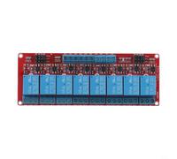 Kivivaka 8-Channel Relay Module with Optocoupler Isolation, High/Low Level Trigger, 10A Load, 5V/12V/24V for PLC IoT Automation(24V)