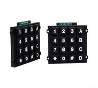 Kivivaka ABS Plastic for matrix Keypad for 4x4 with 16 Pushbuttons ABS | 16 tactile keys, plug-and-play design, for ideal for arduino, for rapid prototyping, student projects