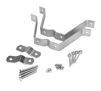 Kivivaka Adjustable Wall Mounted Antenna Pole Bracket Heavy Duty Galvanized Iron Clamp for Mast Flag Pole Outdoor Installation