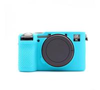 Kivivaka Anti-Slip Silicone Case for Sony A7CII A7CR Mirrorless Camera Shockproof Skin Matte Black Guard 13x7x8cm(Blue)