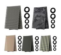 Kivivaka Beach Chair Replacement Fabric Kit 160x43 cm with 4 Elastic Cords, Nylon Mesh Repair Cloth for Outdoor Deckchair(A)