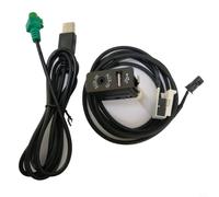 Kivivaka Black Car USB AUX Input Socket Adapter for BMW CD 12PIN Series, Direct Installation Audio Cable