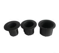 Kivivaka Black PP Patio Umbrella Hole Cover Set Compatible with 28-48mm Poles, Outdoor Table Stability Accessory, 3 Piece Sleeve Kit