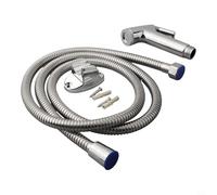 Kivivaka Chrome Bidet Shattaf Douche Spray Set with Holder and 1.5m Hose, Hygienic Toilet Shower for Elderly and Pet Cleaning