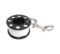 Kivivaka Compact Scuba Diving Finger Spool Reel 15M 30M 50M with 90mm Double Hook Snap Smooth Winding Mechanism for Divers(30m)