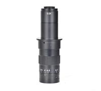 Kivivaka CS C-Mount Zoom Lens 0.7-4.5X for Video Microscope Camera, Alloy Monocular Objective for PCB Jewelry LCD Inspection (Black)(180X)