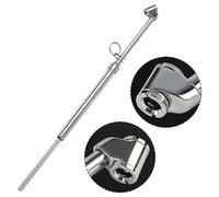 Kivivaka Dual Head Tire Pressure Gauge 10-160 PSI, Heavy Duty for Car and Truck Tires, Metal Construction, 398mm, Silver