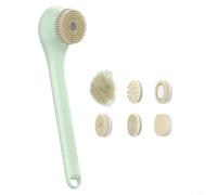 Kivivaka Electric Bath Brush with 3 Adjustable Levels & Massage Function, Long Handle Scrubbing Tool for Back and Body Care(Brush - Green)