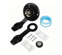 Kivivaka for caravan Waste Water Outlet Connection Kit Replacement - RV Water Inlet Socket with One-Way Valve - Engineering Plastic - For Travel Trailers & Camper(Black)