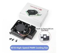 Kivivaka For Raspberry Pi 5 Active Cooler with for PWM Fan and Thermal Mat - Aluminum Heat Sink for Optimal Cooling 4010 fan