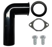 Kivivaka Garbage Disposal Elbow for Replacement Kit with Flange and Gasket, 3.8 x 1.5 in, Plastic Drain Outlet Fitting for InSinkerator and for Waste King Models, Black set