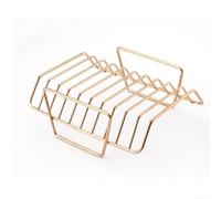 Kivivaka Heavy Duty Rib Stand 24cm for Lamb Chops Ribs(Gold)