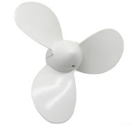 Kivivaka High Strength Aluminium Alloy Boat Propeller 8.415x12.7cm for 2HP Outboard Motor OEM 6F8-45942-01 Reduced Water Resistance Fishing Gear White