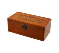 Kivivaka Lockable Retro Wooden Storage Box for Home Office Organization Jewelry Documents Keepsakes Vintage Chest(S)