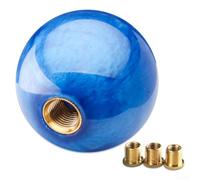 Kivivaka Manual Gear Shift Knob Acrylic Ball Round Shifter Lever with Threaded Adapters for Custom for Modification Car Styling Accessories 5.4cm(Dark Blue)