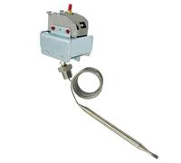 Kivivaka Manual High Limit Thermostat Switch Valve for Fryers 45C+ 35C+, 450F Reset Safety Control, 3.55 Probe