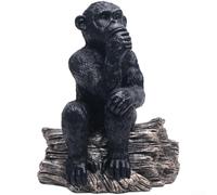 Kivivaka Modern Black Resin Statue for Office Desk Shelf Display | Modern minimalist design, sl lack finish, fits desks shelves tables, for durable resin build, unique art piece