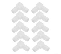 Kivivaka Plastic 90° Hose Barb Elbow Fitting, L Shaped Equal Diameter 12 mm for Silicone Pump Pipes PP Material Lab Pharma Use