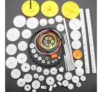 Kivivaka Plastic Gear Kit 82 Pieces Construction Toy Set with Axles for STEM Learning Robot Building Projects