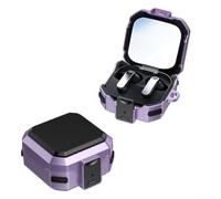 Kivivaka Protective Cover for Galaxy Buds 4/4 Pro with Secure Lock - Heavy Duty Phone Cover Style Stand Function Shockproof Case Red Yellow Blue Green Purple(Purple)