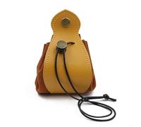 Kivivaka PU Leather Dice Bag with Drawstring, Large Storage Pouch for D&D Dice Coins Tokens, Portable Gaming Case for Camping Hiking Travel, Brown(Brown)