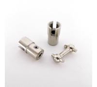 Kivivaka RC Boat Shaft Coupling 43mm Length 4x4mm Bore | for premium stainless steel, rust resistant, for durable marine use, fits FT011, long lasting performance