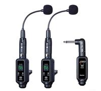 Kivivaka Rechargeable Wireless Microphone for Saxophone and Brass Instruments - UHF Handheld Transmitter System Long Range 60m Outdoor Use(1 in 2)