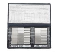 Kivivaka Roughness Comparison Sample Block Ra0.05-12.5μm, 30-Piece Notebook Gauge Set Turning Milling Grinding Inspection