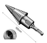 Kivivaka SDS Round Square Shank Wood Splitter Drill Bit for Firewood, High Carbon Steel, 165mm, Grey square shank