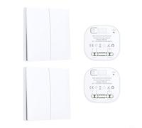 Kivivaka Self-Generating Wireless Switch for Lights, No Battery Required Remote Control, Waterproof Indoor Outdoor ABS Controller(2-2)