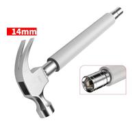 Kivivaka Sheep Claw Hammer with Sleeve for Air Conditioning Installation, Carbon Steel, 14MM/17MM/19MM/22MM, Silver/Black Silver 14MM