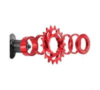 Kivivaka Single Speed Bike Freewheel Cog Set With Spacers And Lockring For Fixed Gear Urban Commuting(Red-18T)